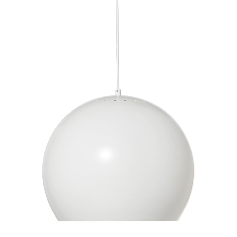 фото Лампа подвесная ball, d40 см, белая матовая, белый шнур frandsen