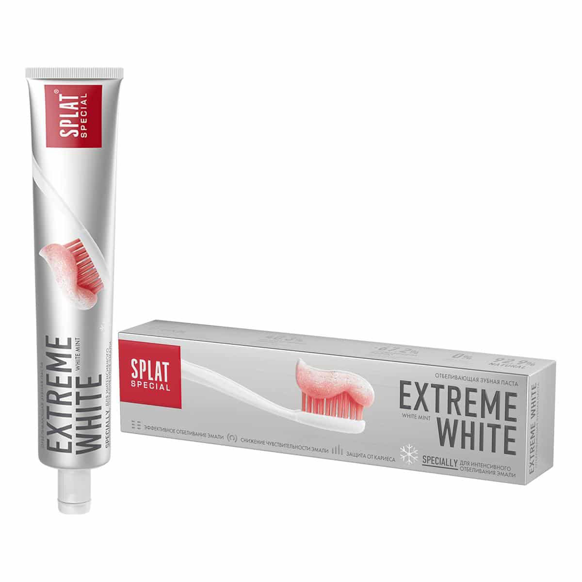 Паста зубная Splat Special Extreme White, 2x75 мл зубная паста splat special love любовь 75 мл