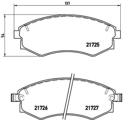 

Тормозные колодки brembo дисковые P30022