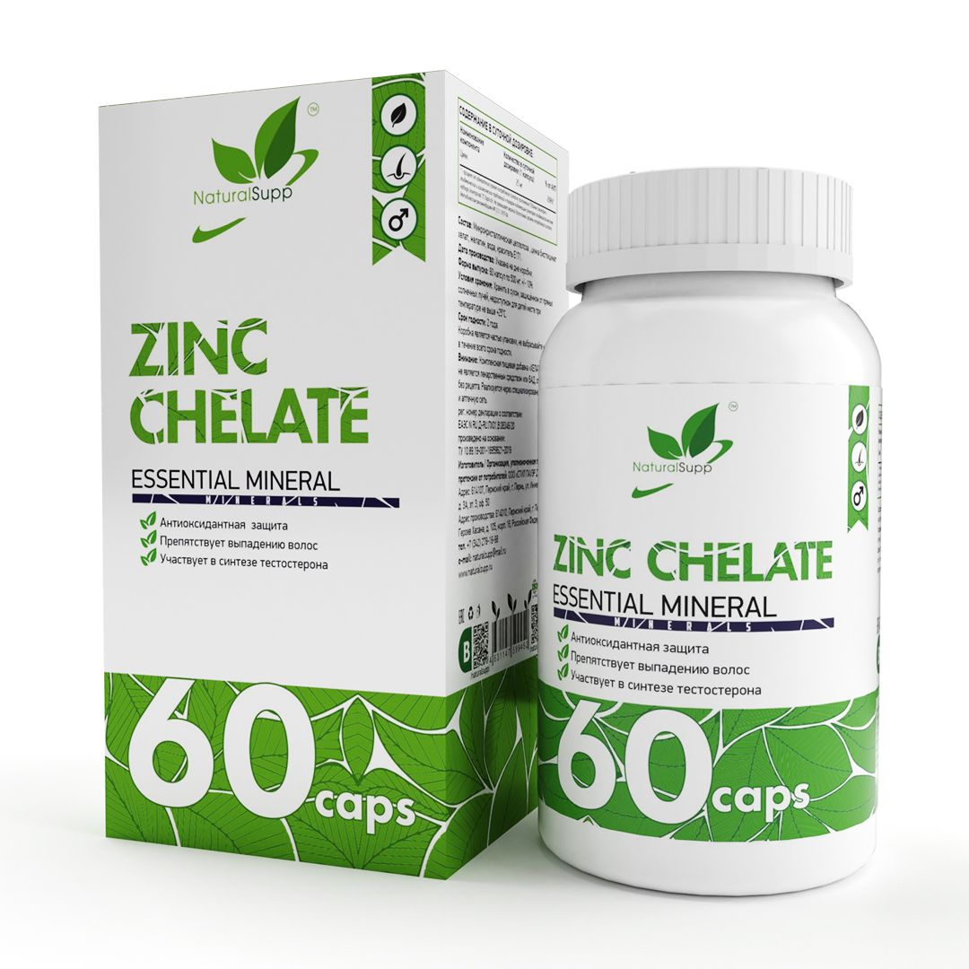 Купить Цинк NaturalSupp Zinc Chelate 60 капсул