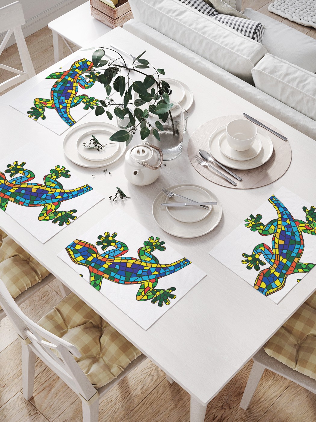 

np_78806 МУЛЬТИ Комплект салфеток с фотопринтом 46x32 см 4 шт., Разноцветный