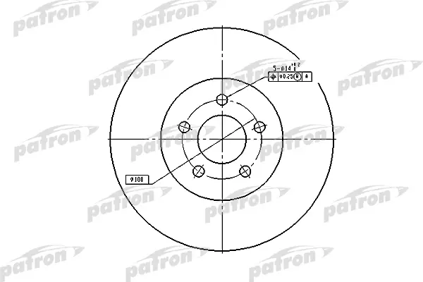 

Тормозной диск PATRON PBD5381