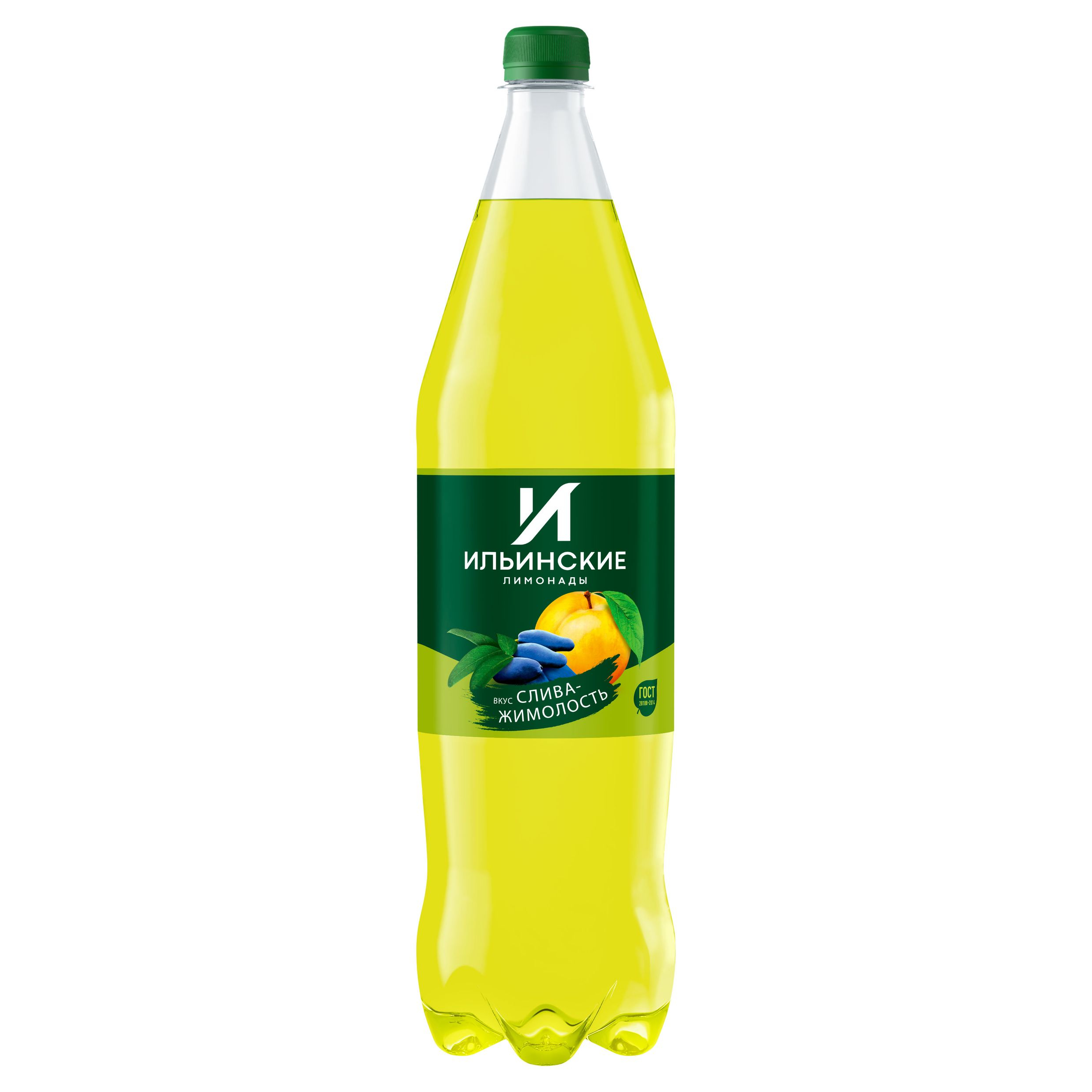 Напиток Ильинские лимонады слива и жимолость, газированный, 1,42 л