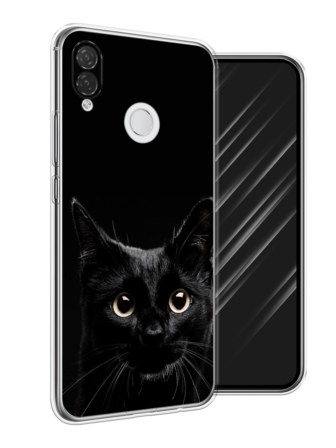 

Чехол Awog на Huawei P Smart Plus "Добрый кот", Черный, 68250-1