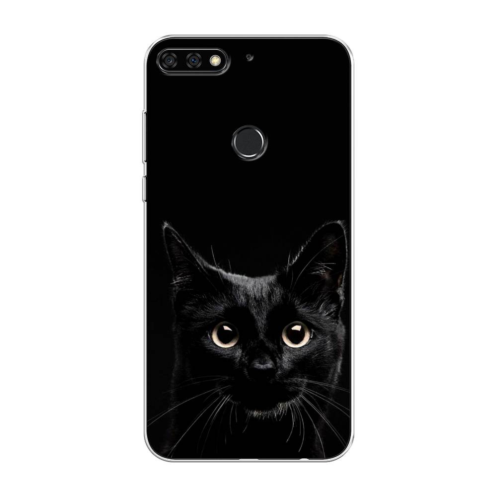 

Чехол Awog на Huawei Nova 2 Lite "Добрый кот", Черный, 64650-1