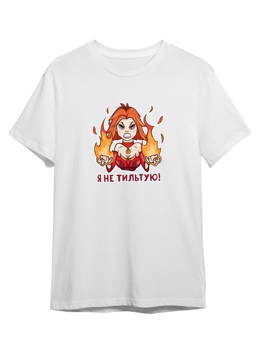Футболка унисекс СувенирShop Dota 2/Дота 2/Lina 64 белая 5XL