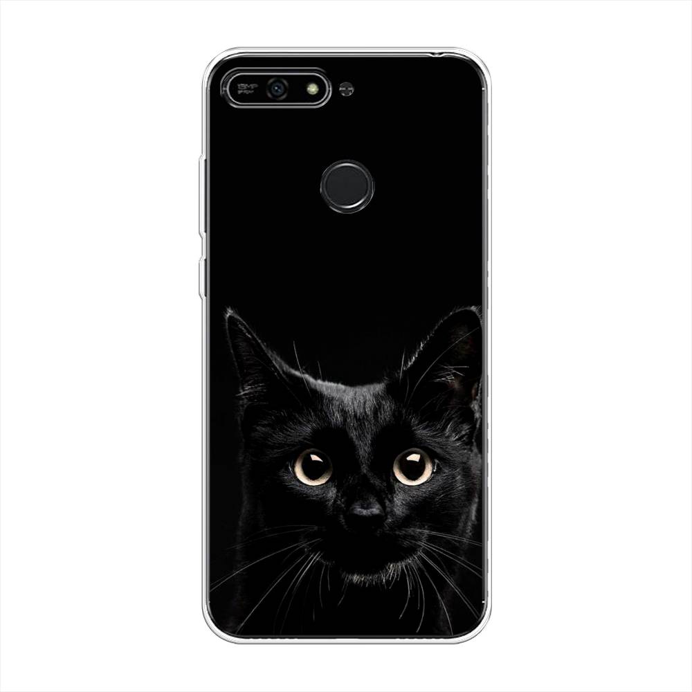 

Чехол Awog на Honor 7A Pro "Добрый кот", Черный, 65450-1