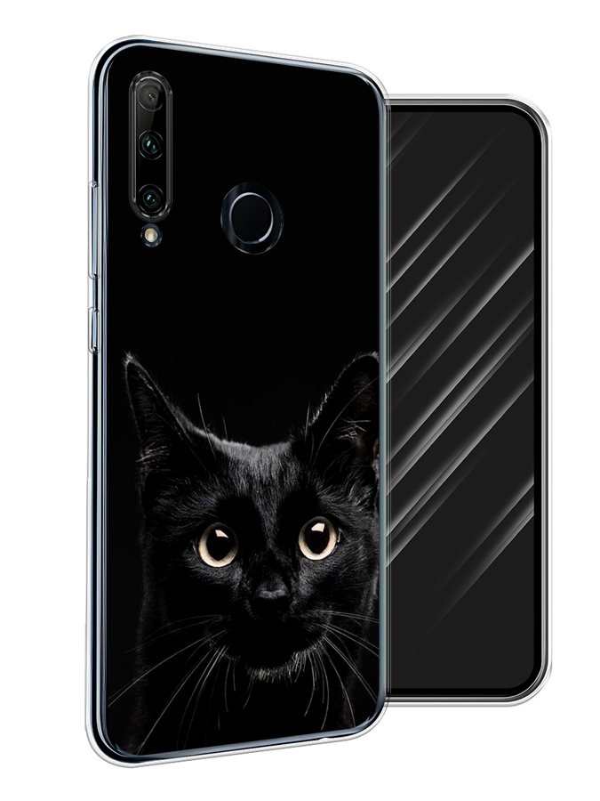 

Чехол Awog на Honor 20 Lite 2019 "Добрый кот", Черный, 68950-1