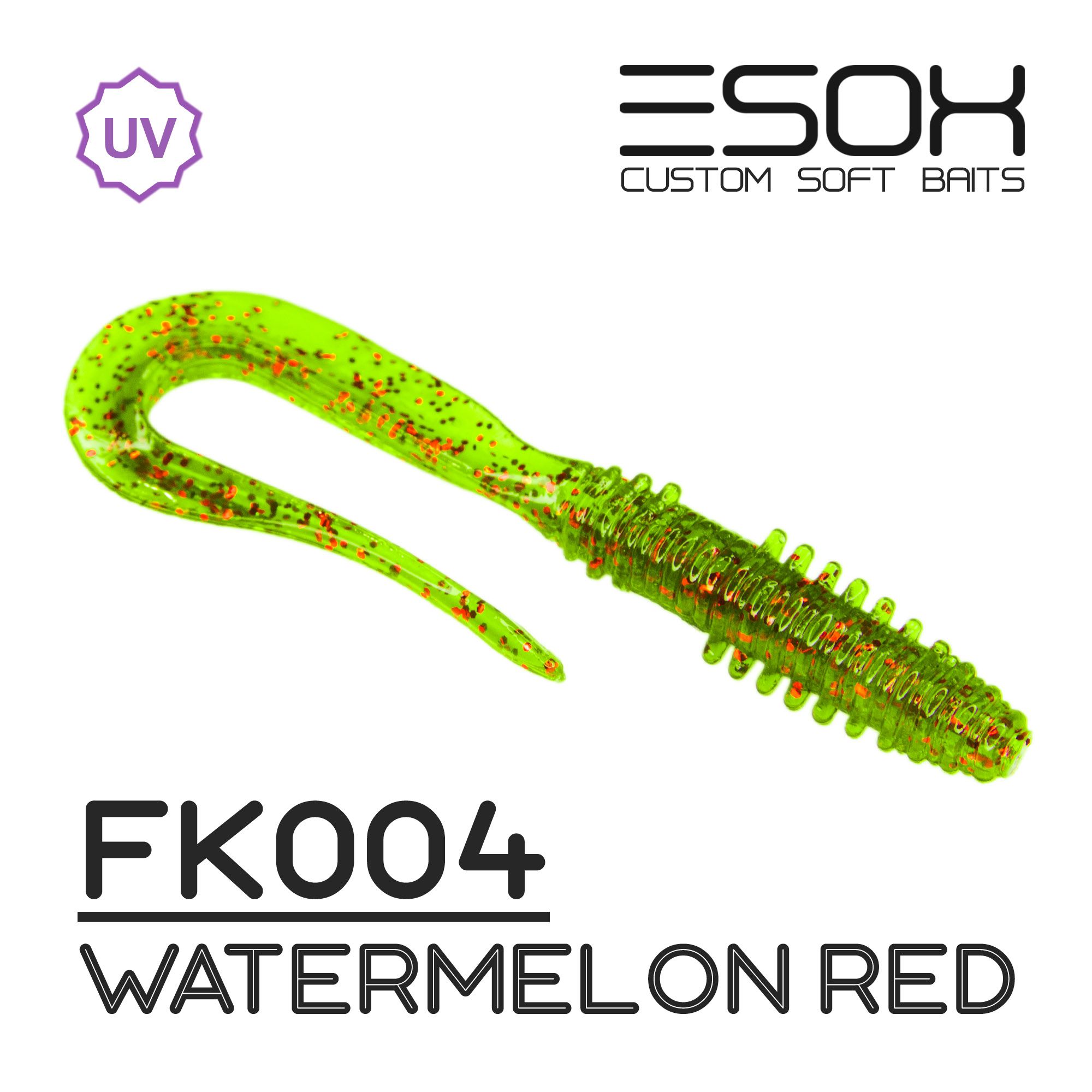 

Силиконовая приманка Esox Fast Wag 76 мм цвет FK004 Watermelon Red 7 шт, Fast Wag