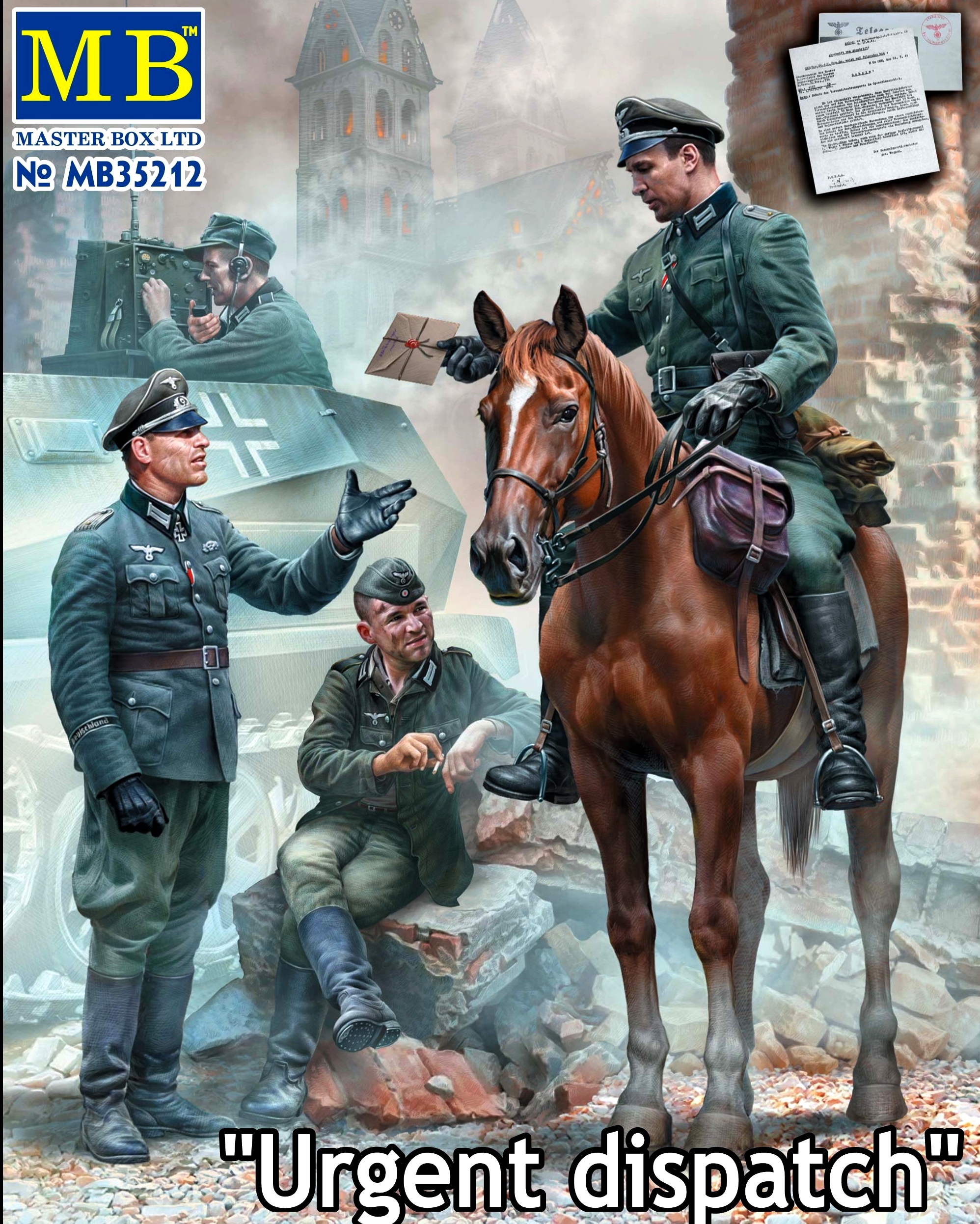 

Сборная модель MasterBox 1/35 "Срочный пакет", Немецкие военные 2МВ 35212