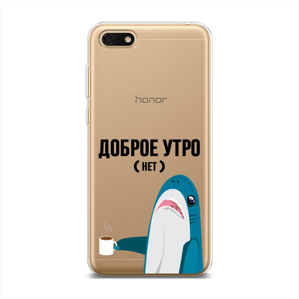 

Чехол Awog на Huawei Y5 Prime 2018 "Доброе утро", Синий;белый;черный, 66350-2