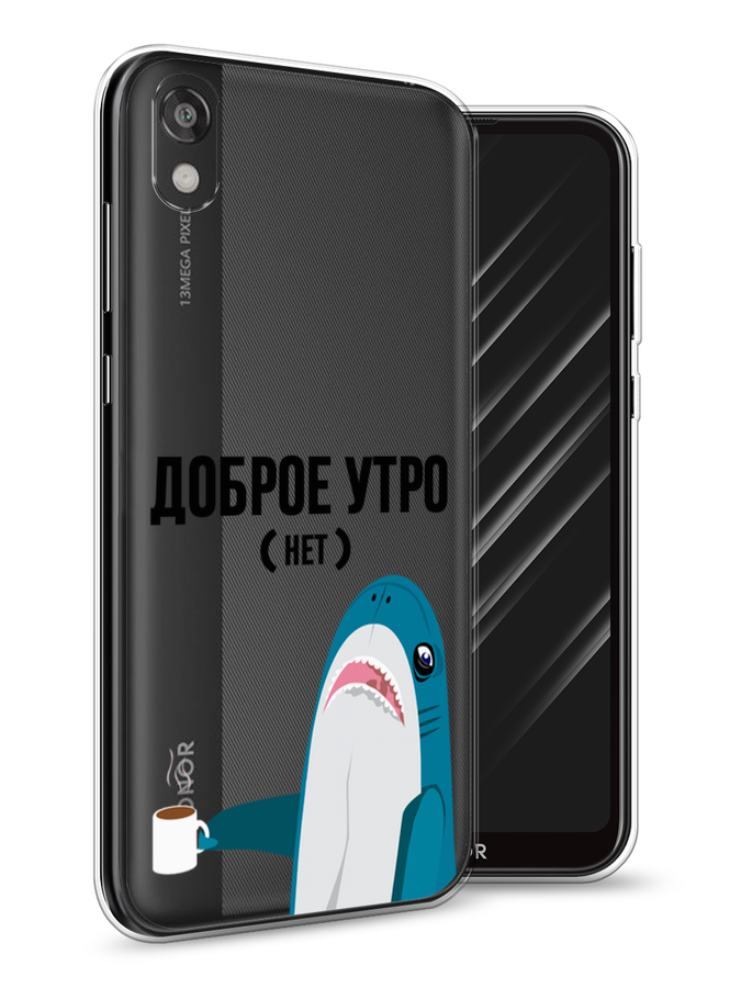 

Чехол Awog на Huawei Y5 2019 "Доброе утро", Синий;белый;черный, 69050-2