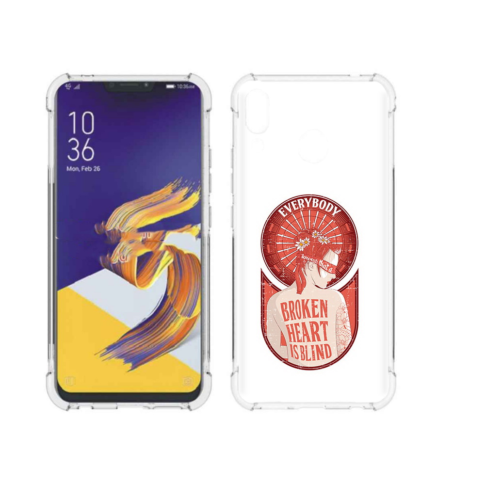 

Чехол MyPads Tocco для Asus ZenFone 5 девушка разбитое сердце, Прозрачный, Tocco