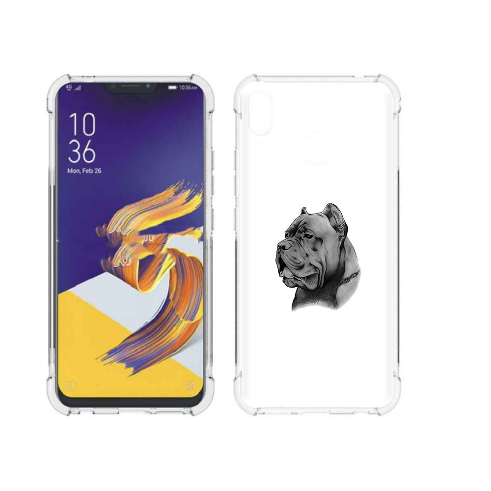 

Чехол MyPads Tocco для Asus ZenFone 5 грозный бульдог, Прозрачный, Tocco