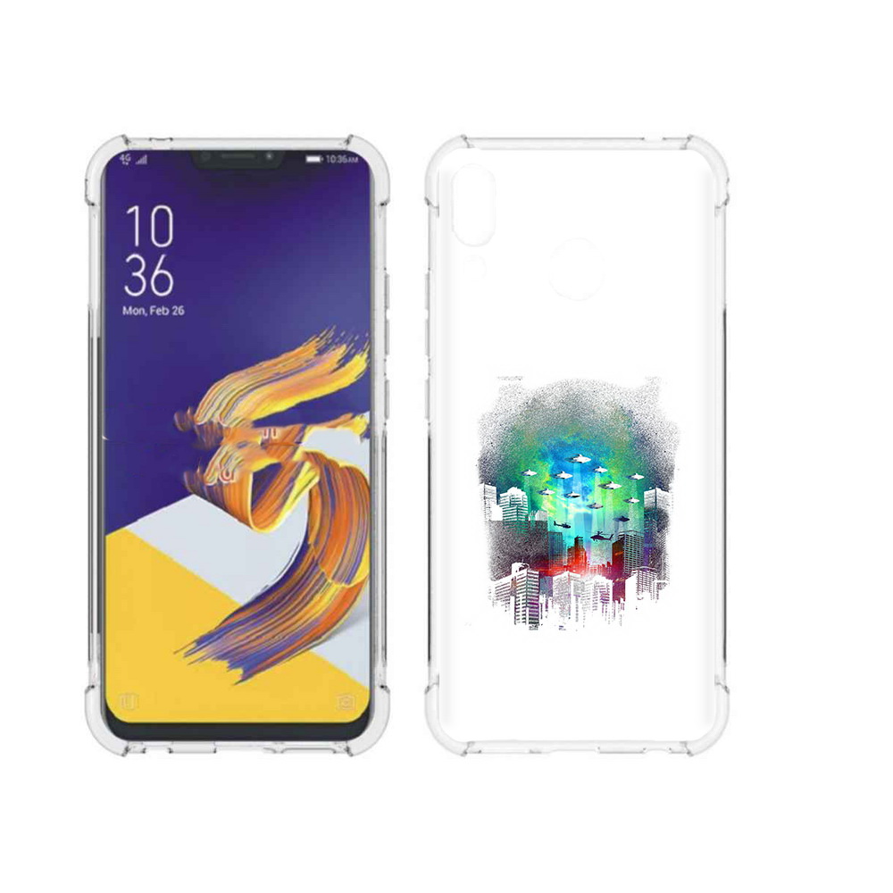 

Чехол MyPads Tocco для Asus ZenFone 5 город в свечении, Прозрачный, Tocco