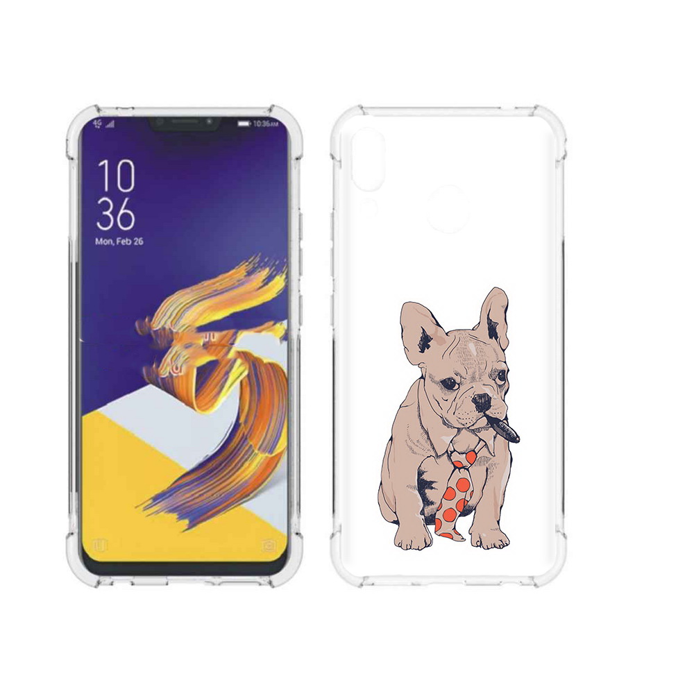 

Чехол MyPads Tocco для Asus ZenFone 5 бульдог с сигарой, Прозрачный, Tocco