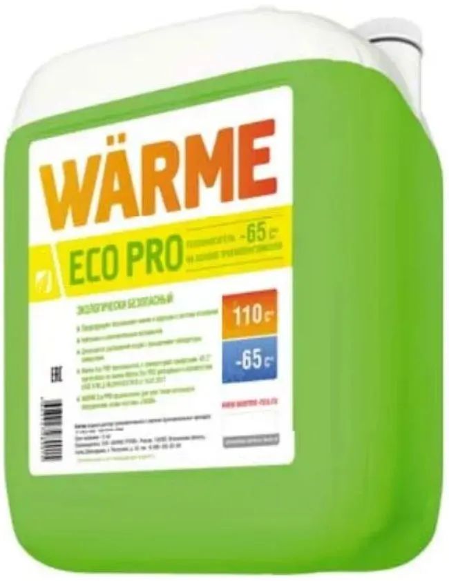 фото Теплоноситель, антифриз для отопления warme eco pro 65 (10 л)