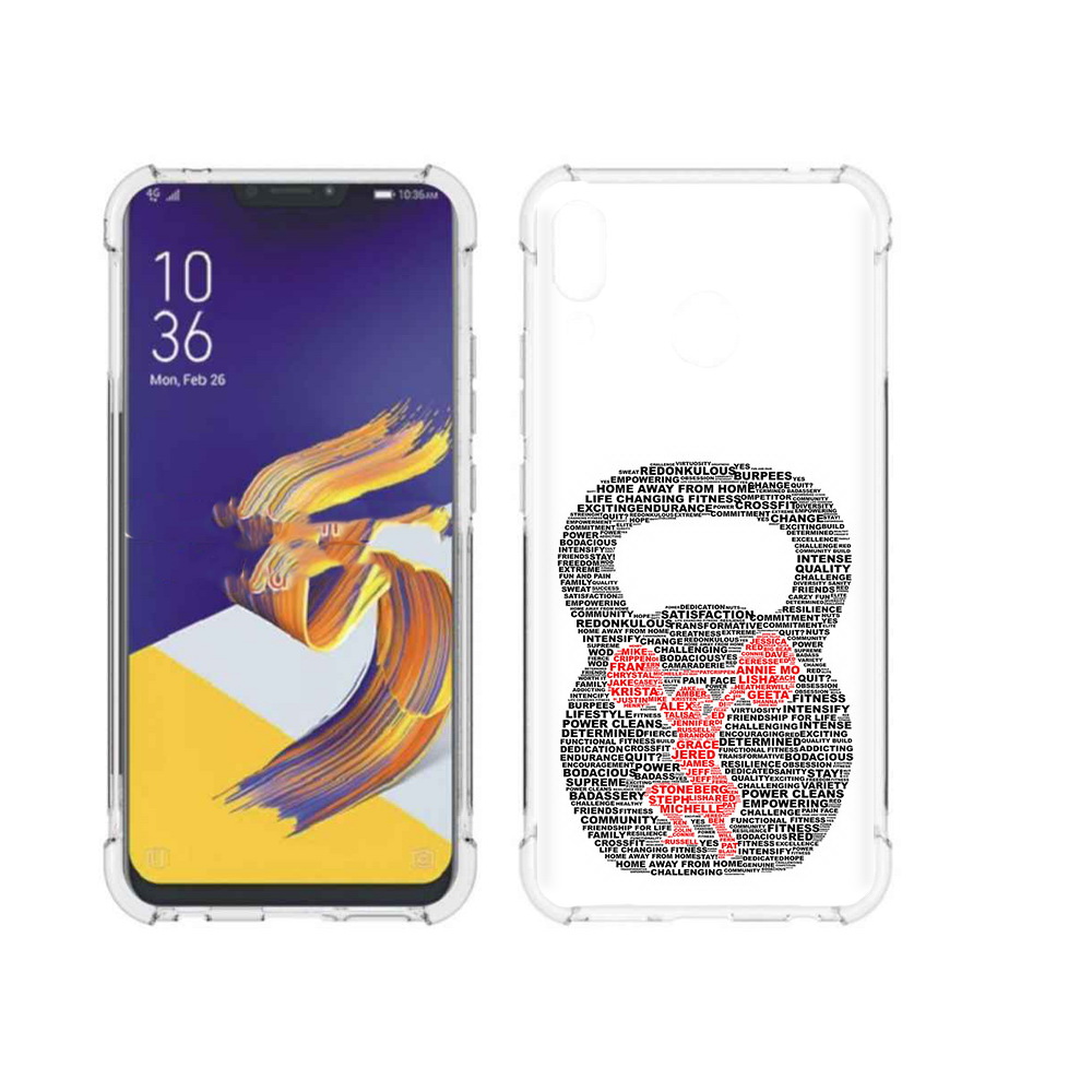 

Чехол MyPads Tocco для Asus ZenFone 5 бодибилдинг гиря из слов, Прозрачный, Tocco