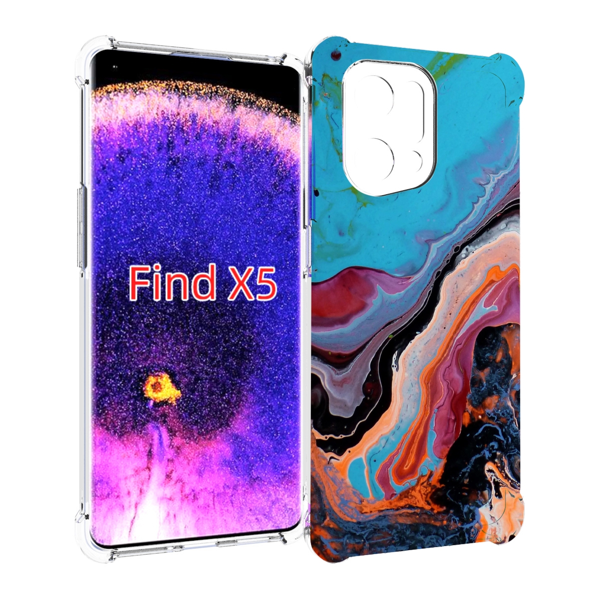 

Чехол MyPads смешанные краски для Oppo Find X5, Прозрачный, Tocco