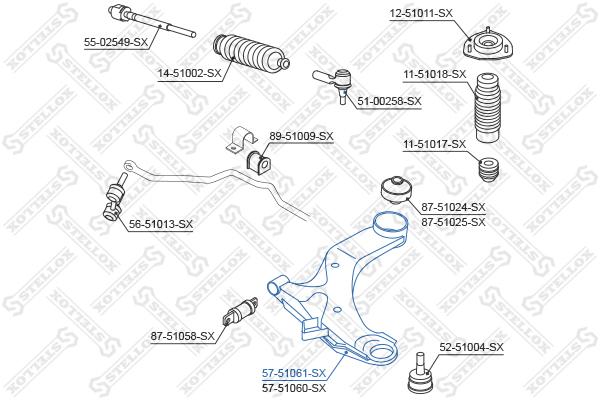 

Рычаг подвески Stellox 57-51061-SX