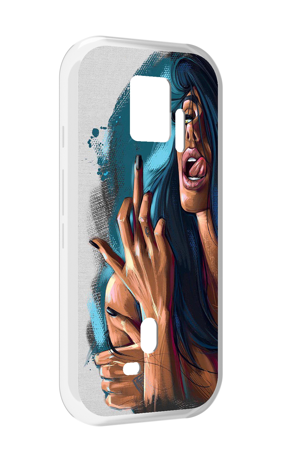 

Чехол MyPads Девушка-нарисованная-дерзкая женский для ZTE Nubia Red Magic 7S Pro, Прозрачный, Tocco