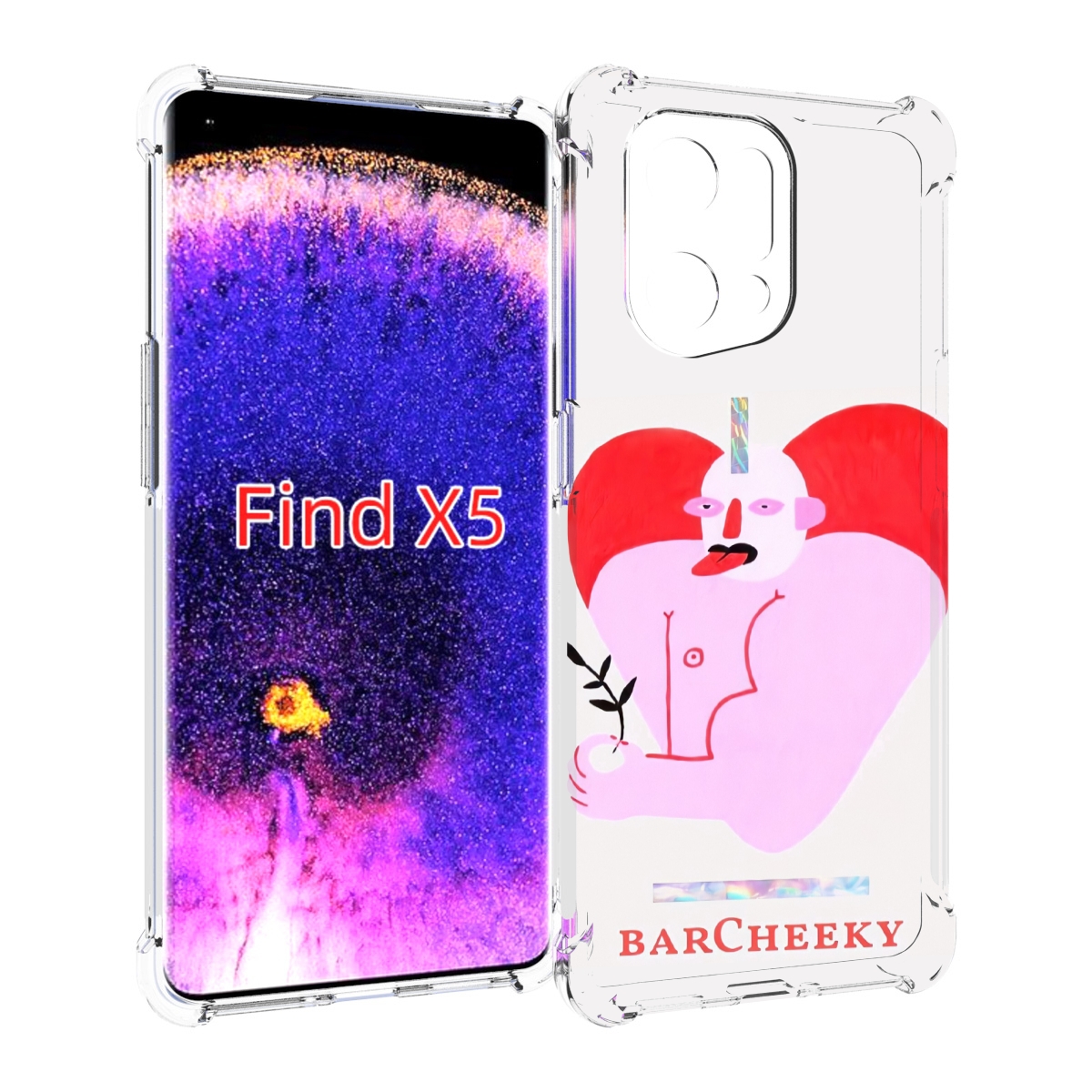 

Чехол MyPads силач в сердце женский для Oppo Find X5, Прозрачный, Tocco