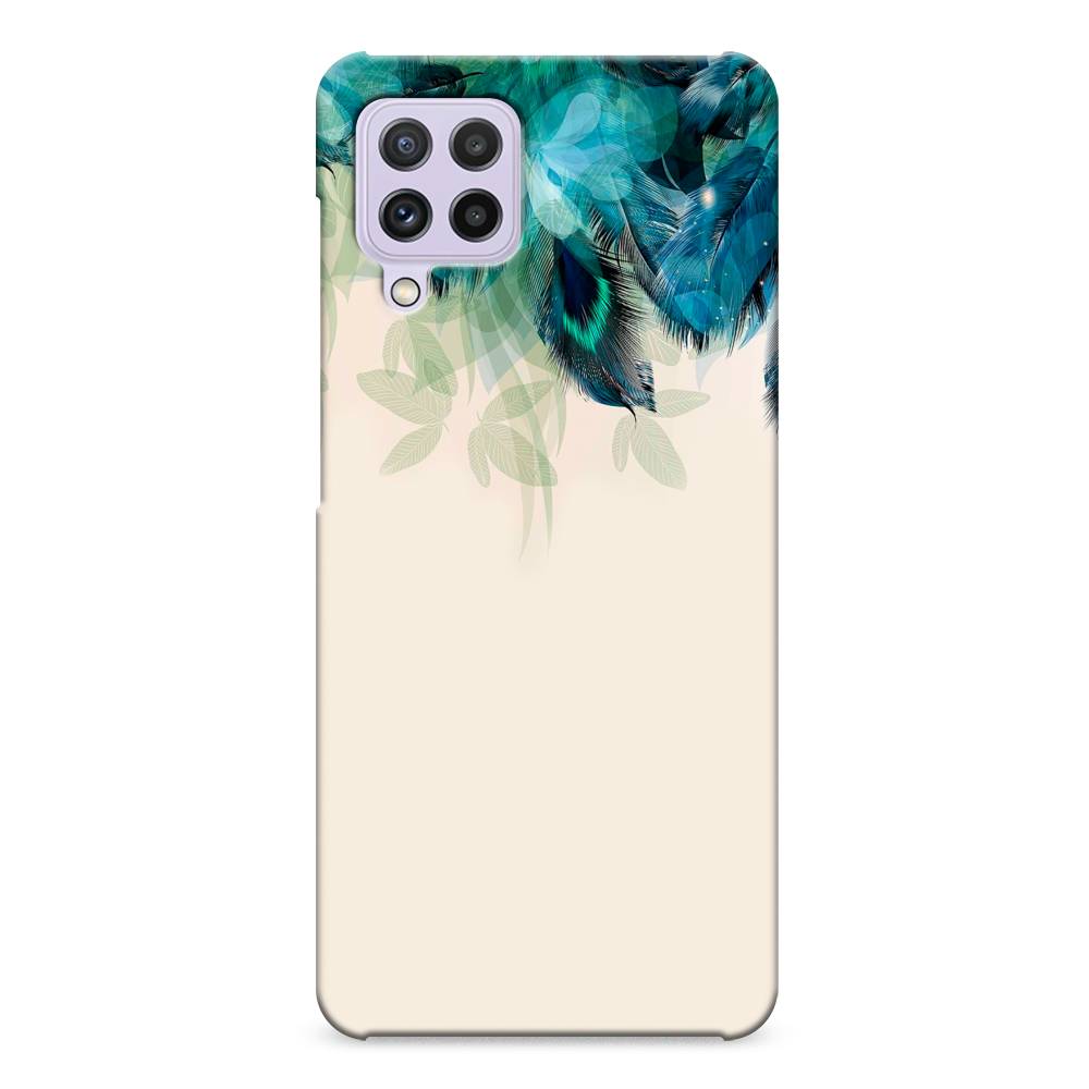 

Пластиковый чехол "Перья голубого цвета" на Samsung Galaxy A22