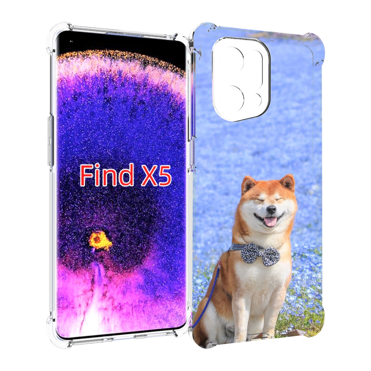 

Чехол MyPads сиба шиба ину 2 для Oppo Find X5, Прозрачный, Tocco