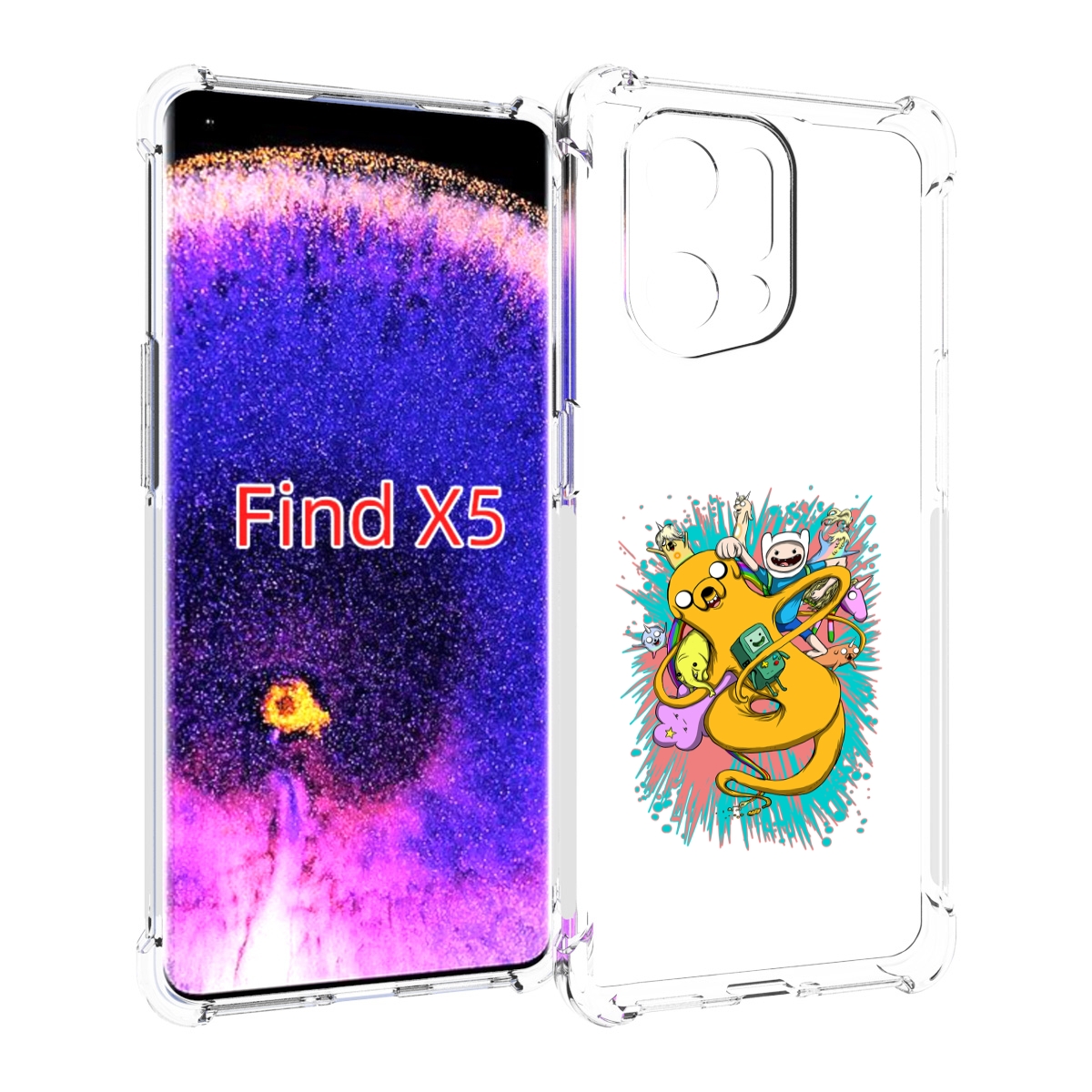 

Чехол MyPads время приключений рисунок для Oppo Find X5, Прозрачный, Tocco