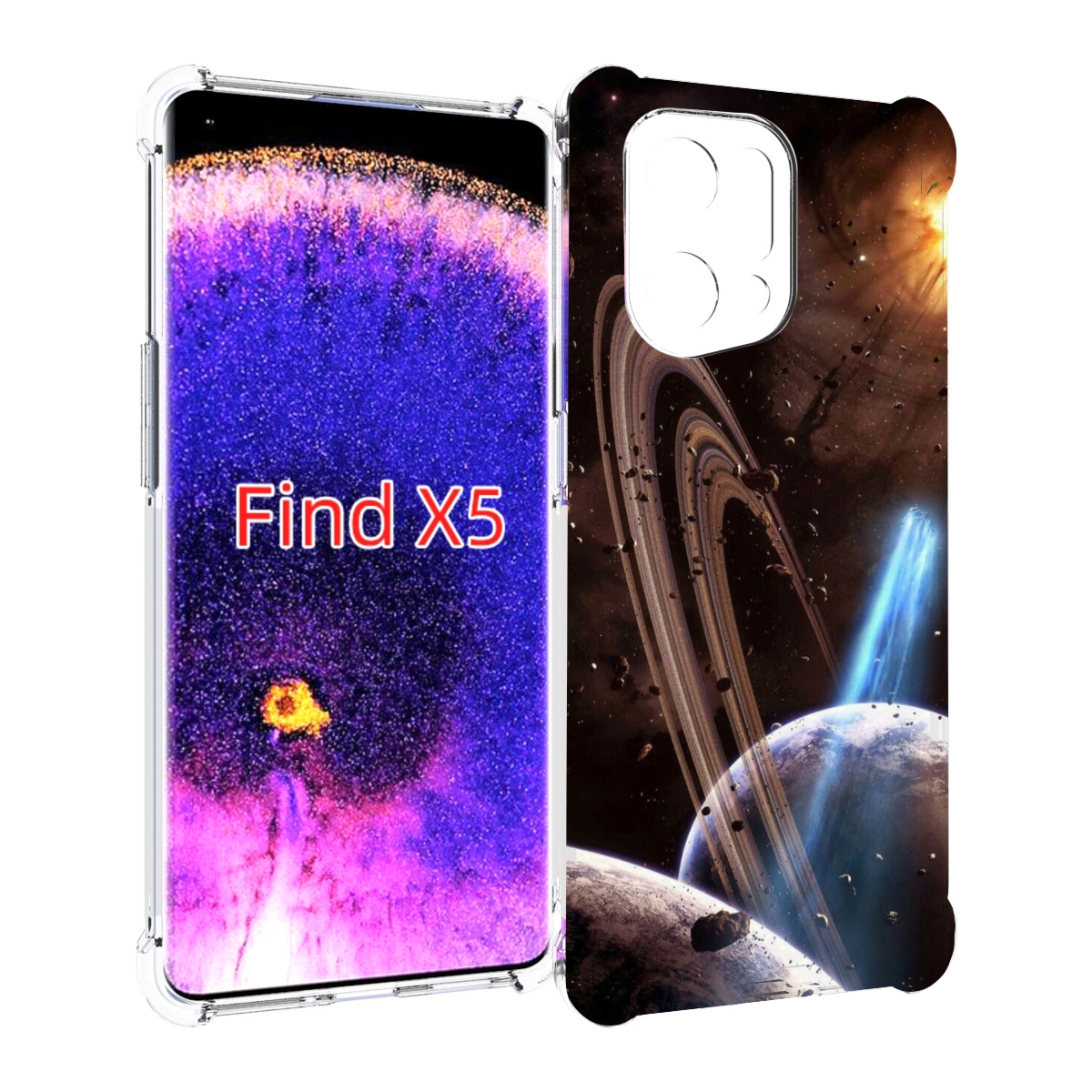 

Чехол MyPads сатурн в космосе для Oppo Find X5, Прозрачный, Tocco