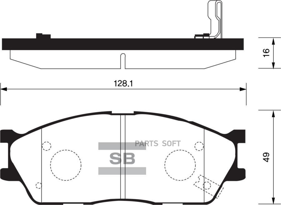 

Тормозные колодки Sangsin brake дисковые SP1164