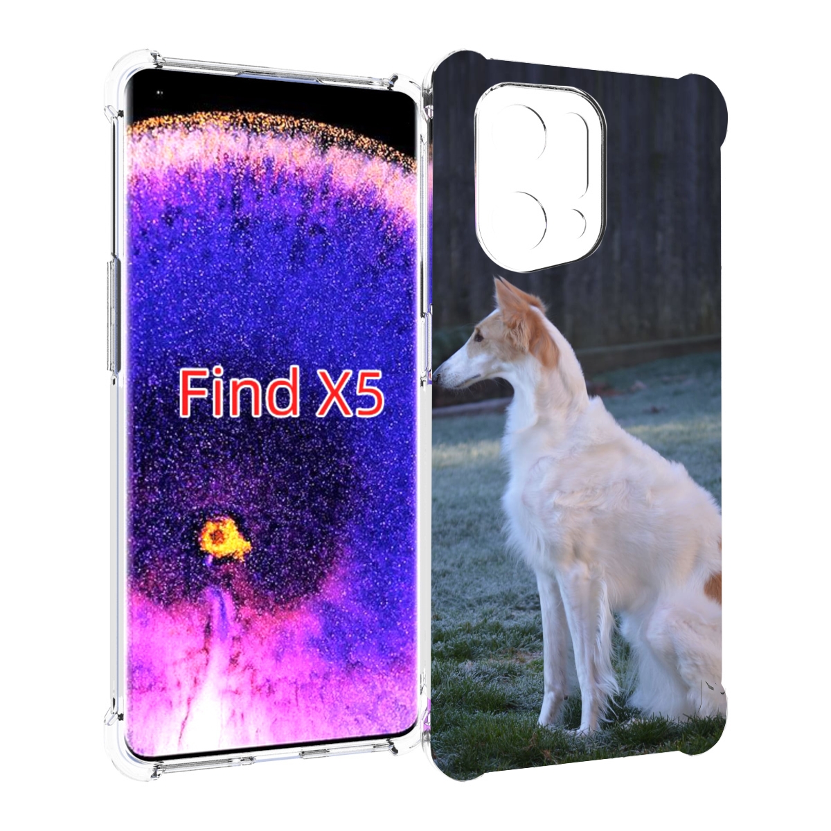 

Чехол MyPads русская псовая борзая для Oppo Find X5, Прозрачный, Tocco