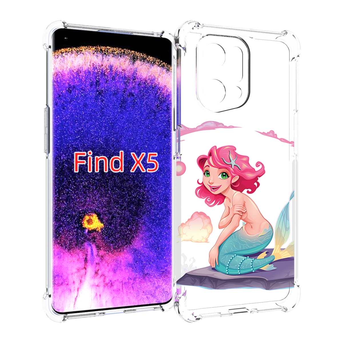 

Чехол MyPads русалочка для Oppo Find X5, Прозрачный, Tocco
