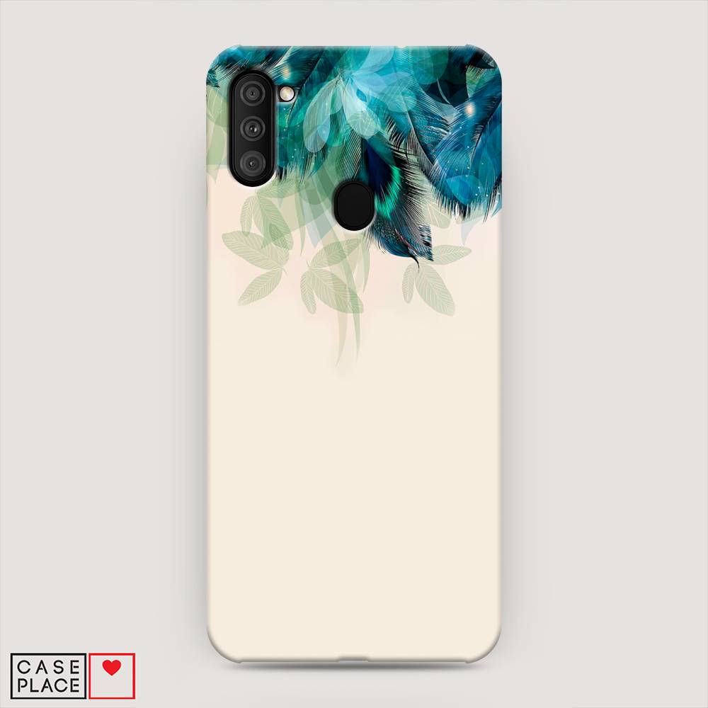 

Пластиковый чехол "Перья голубого цвета" на Samsung Galaxy A11, 2100120-1