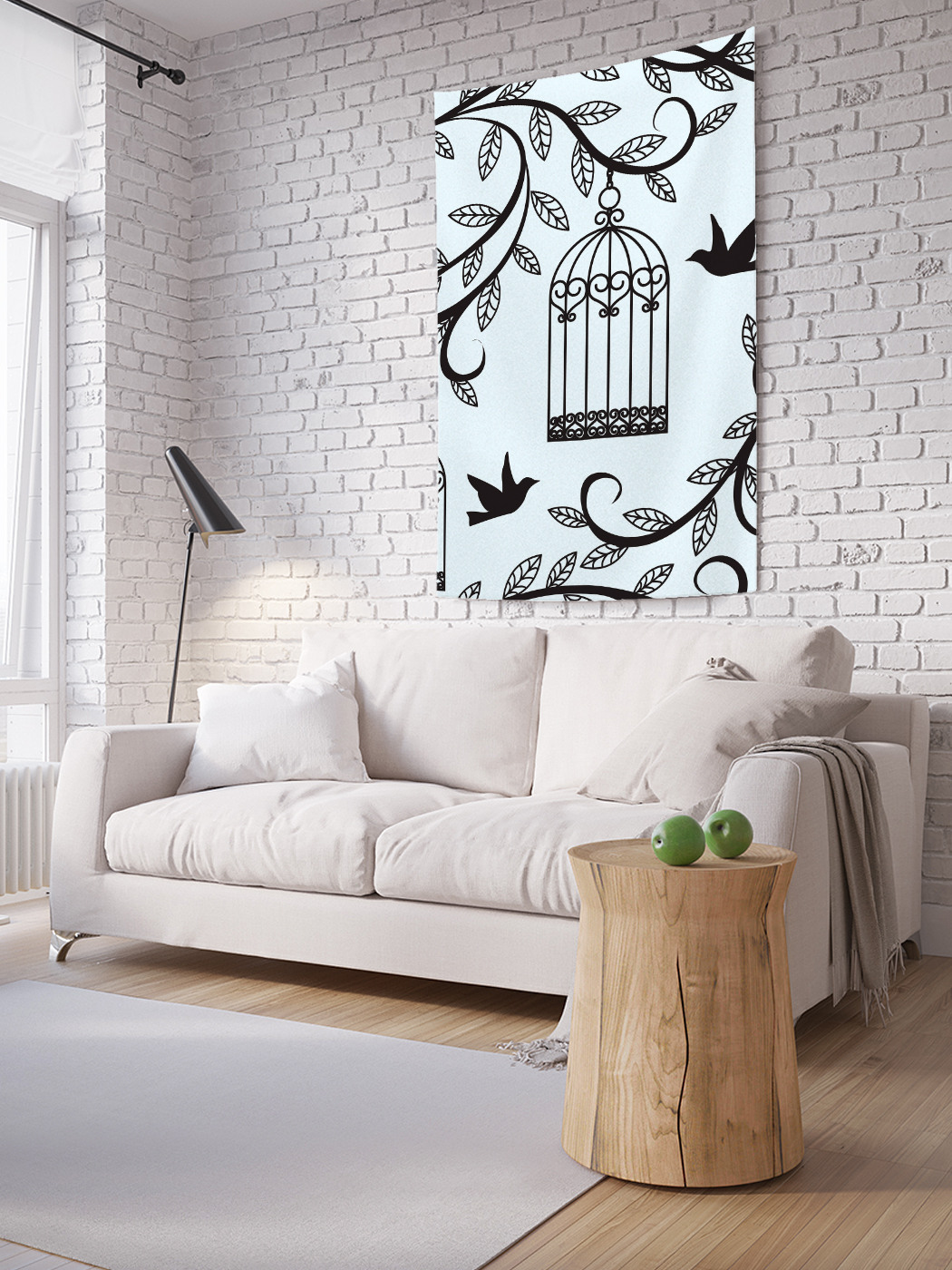 

Вертикальное фотопанно на стену JoyArty Птицы гости 100x150 см, Птицы гости