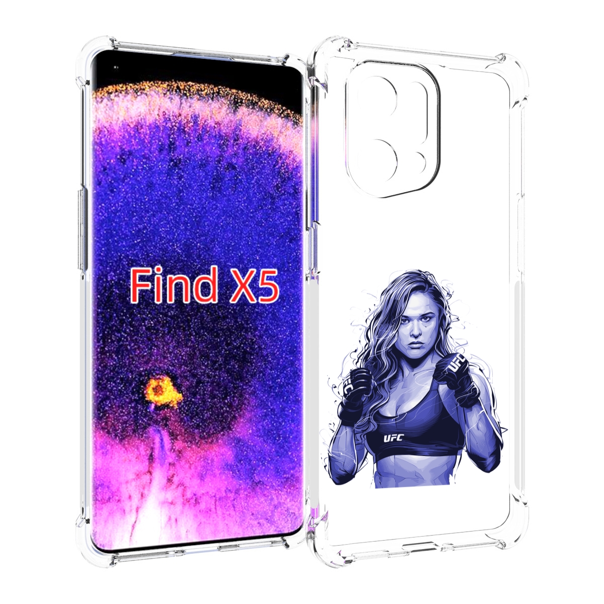 

Чехол MyPads ронда-роузи-юфс для Oppo Find X5, Прозрачный, Tocco