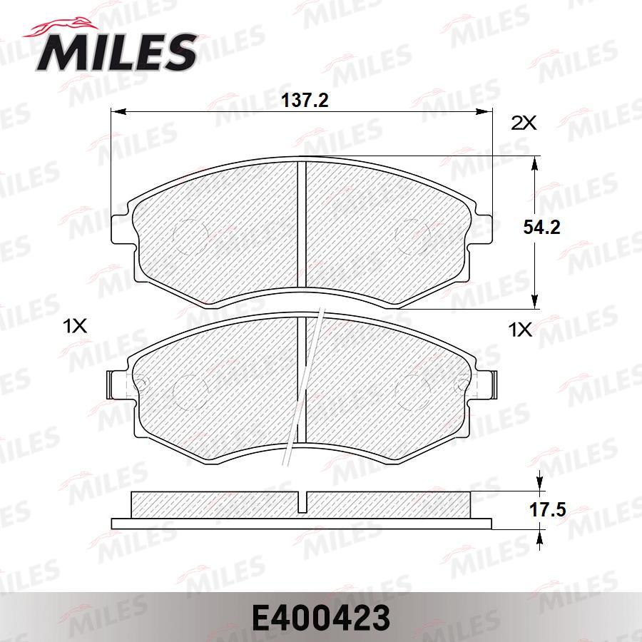 

Комплект тормозных колодок MILES E400423