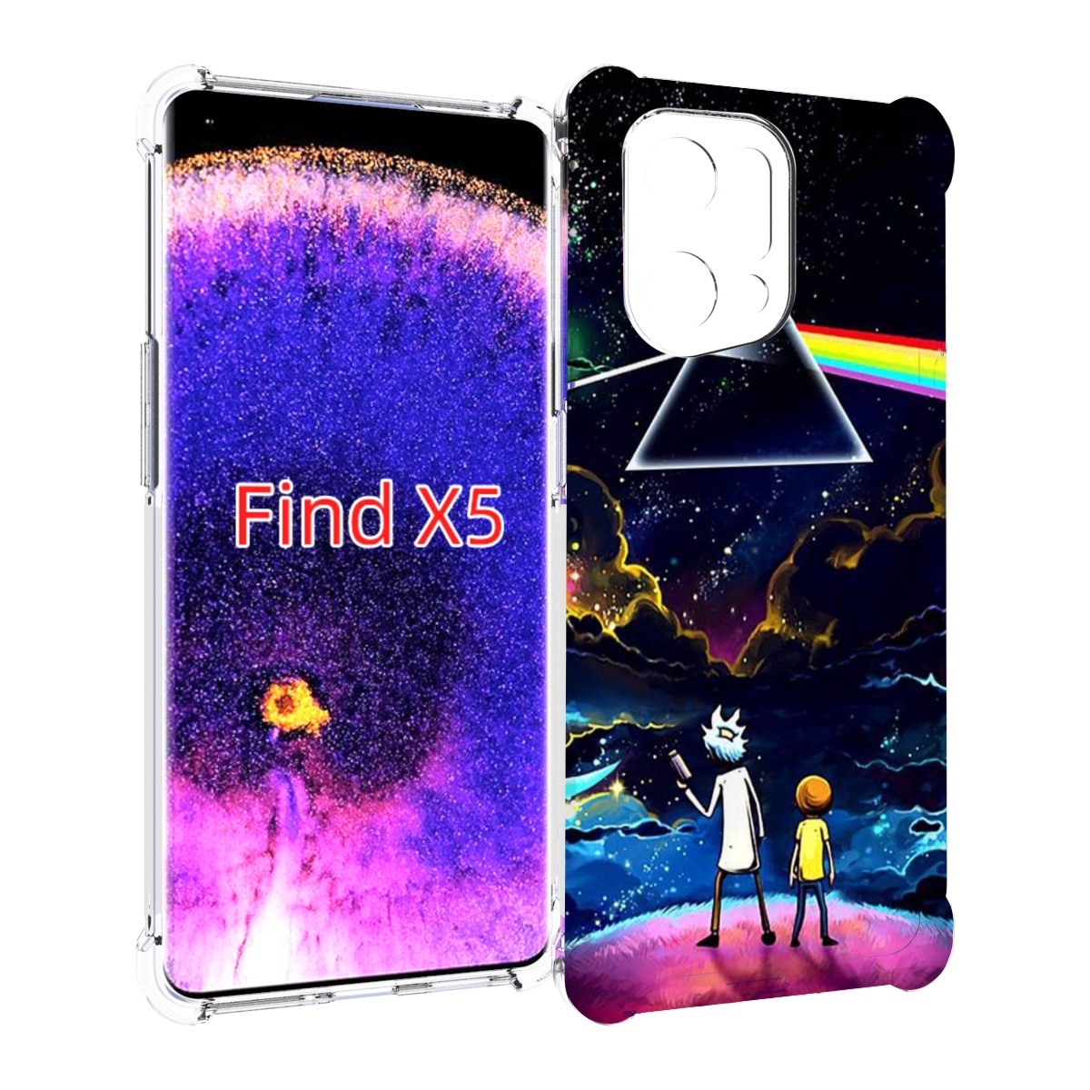 

Чехол MyPads рик и морти в космосе для Oppo Find X5, Прозрачный, Tocco