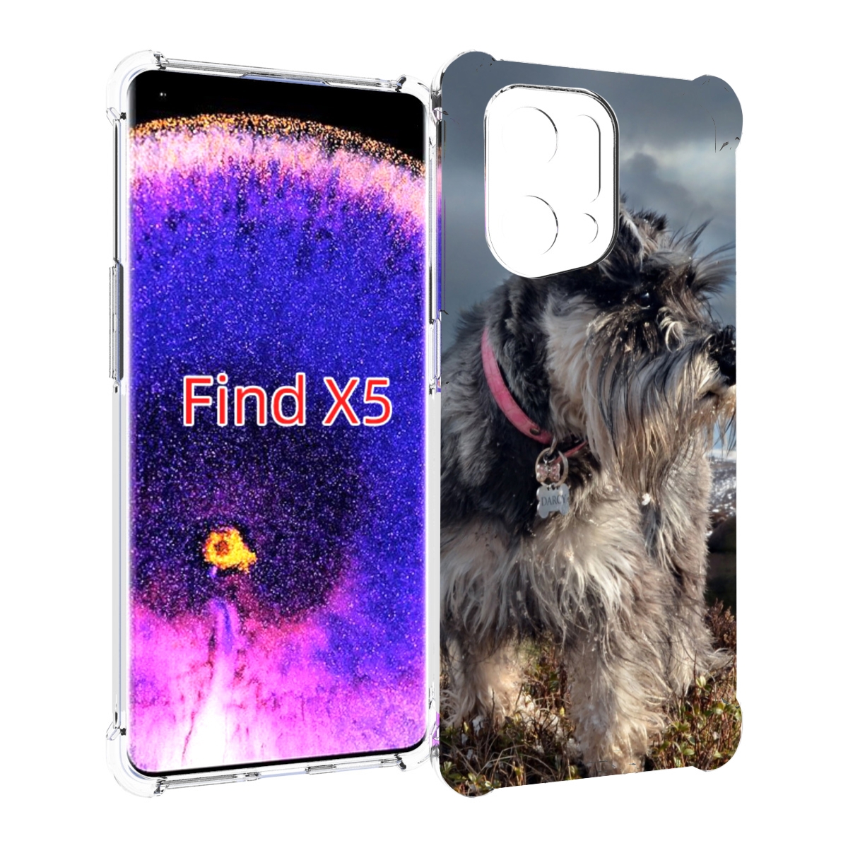 

Чехол MyPads ризеншнауцер 2 для Oppo Find X5, Прозрачный, Tocco