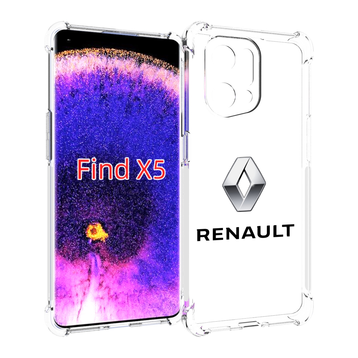 

Чехол MyPads рено-4 мужской для Oppo Find X5, Прозрачный, Tocco