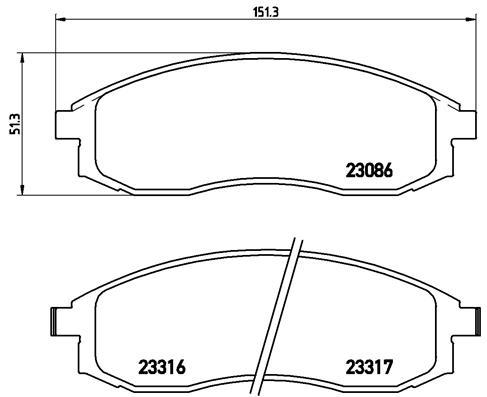 

Тормозные колодки дисковые brembo P54037