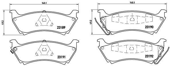 

Тормозные колодки дисковые brembo P50040