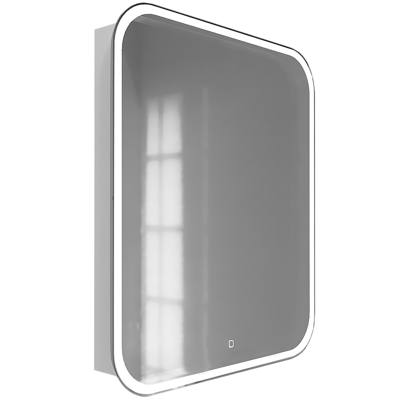 фото Зеркальный шкаф jorno briz 60 bri.03.60/w с подсветкой с сенсорным выключателем