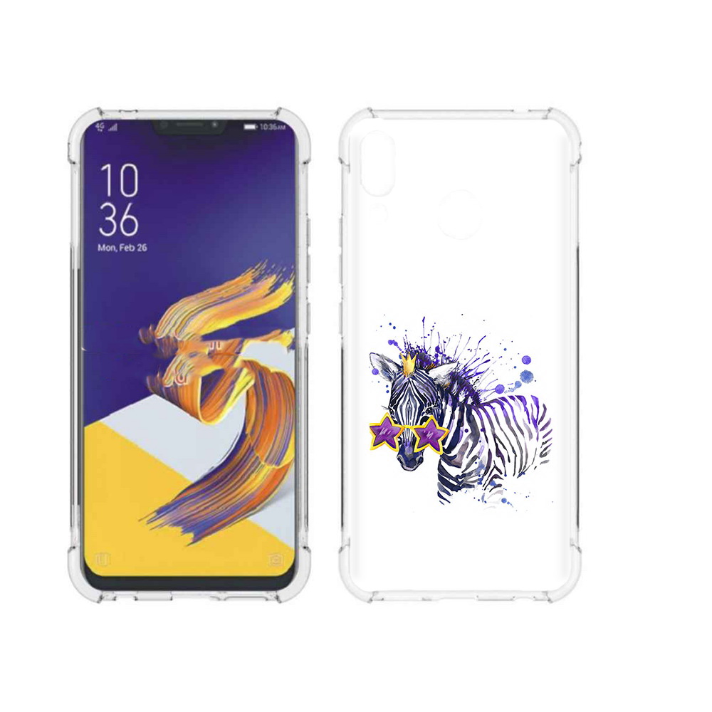 

Чехол MyPads Tocco для Asus ZenFone 5 акварельная зебра, Прозрачный, Tocco