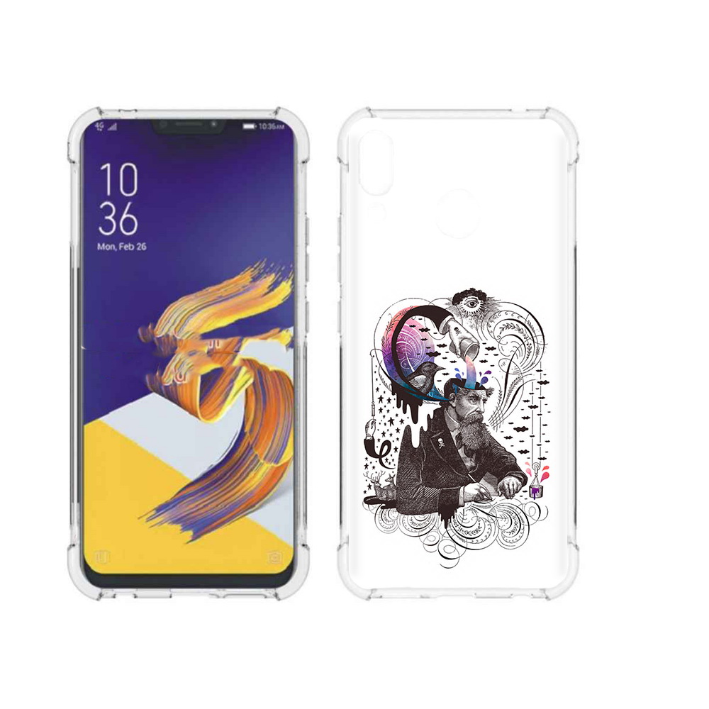Чехол MyPads Tocco для Asus ZenFone 5 абстракция думающий мужчина
