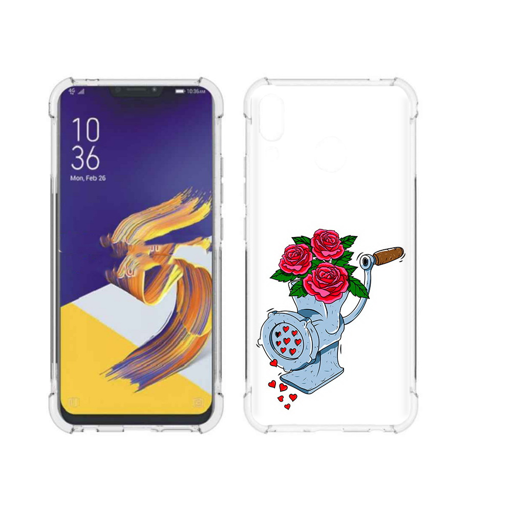 

Чехол MyPads Tocco для Asus ZenFone 5 Цветочные сердца, Прозрачный, Tocco