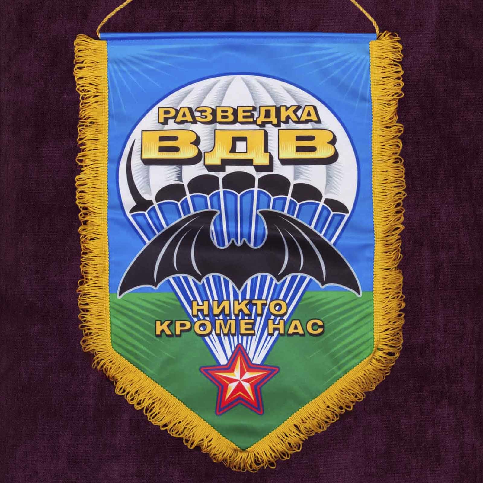 

Вымпел Kamukamu с эмблемой Разведки ВДВ 211В, Желтый;зеленый;синий