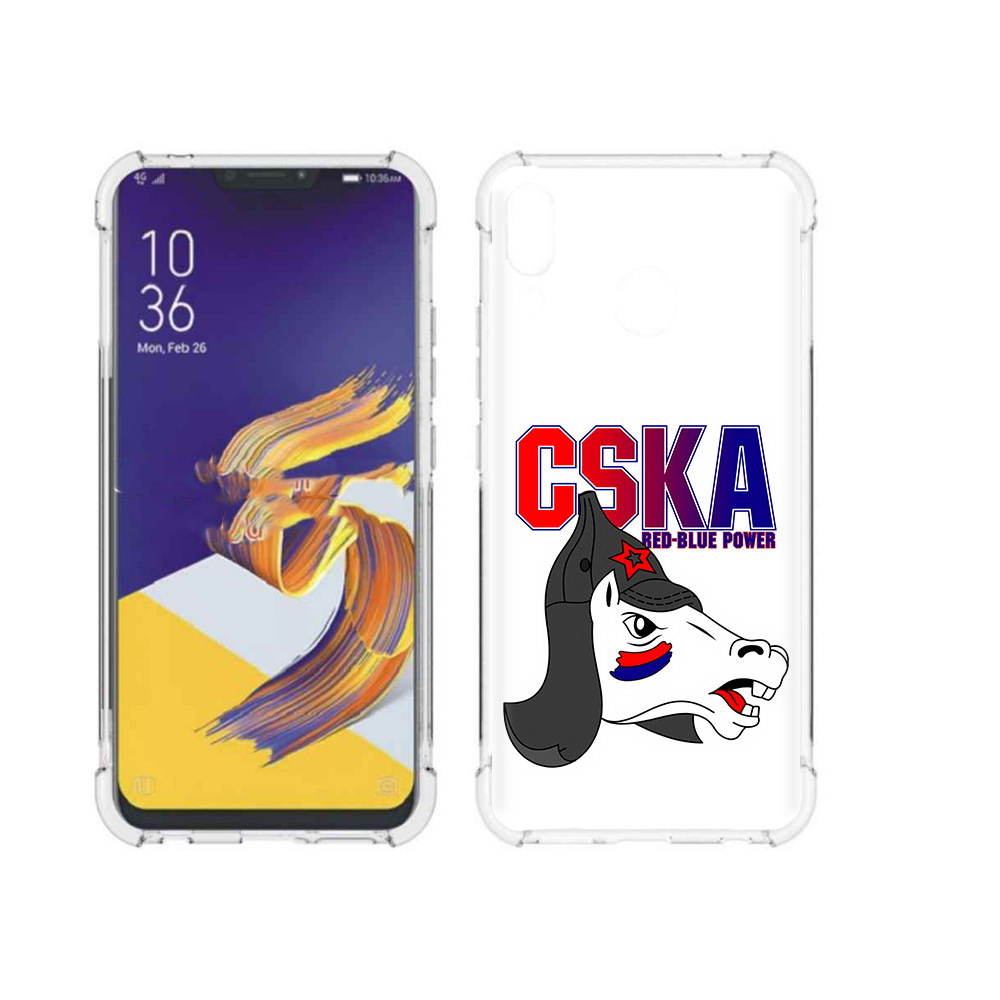 

Чехол MyPads Tocco для Asus ZenFone 5 ФК ЦСК лошадка россия, Прозрачный, Tocco