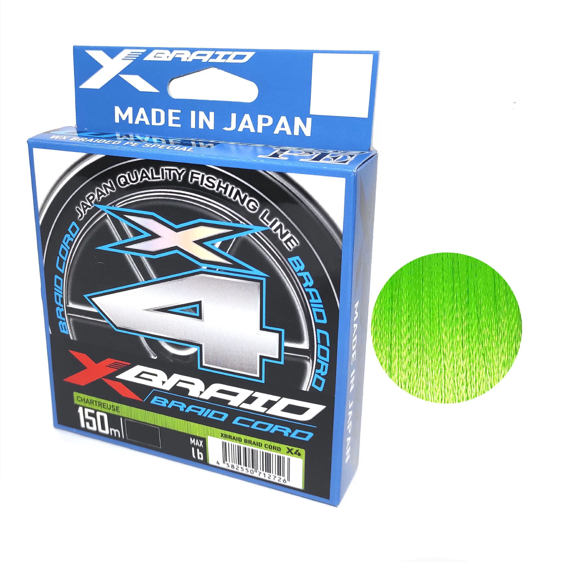 

Шнур YGK X-Braid Braid Cord X4 150m #1.0-18lb, Зеленый, X-Braid Braid Cord X4