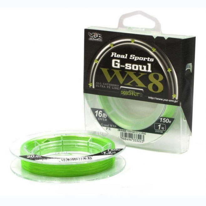 

Шнур YGK G-Soul WX8 150m PE 0.8 (0.148 mm) 12 lb (5.4 kg), Зеленый, G-Soul WX8